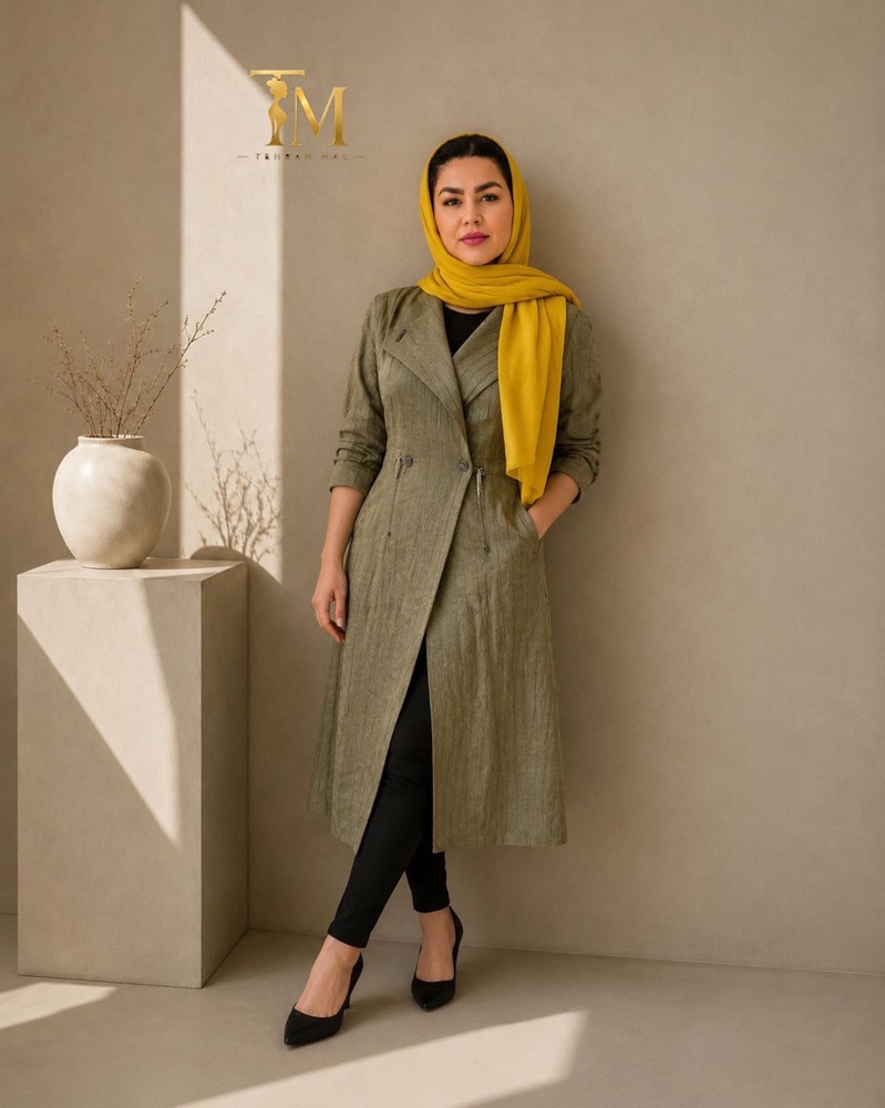 مانتو تابستانه یقه آمریکایی تنفس پذیر