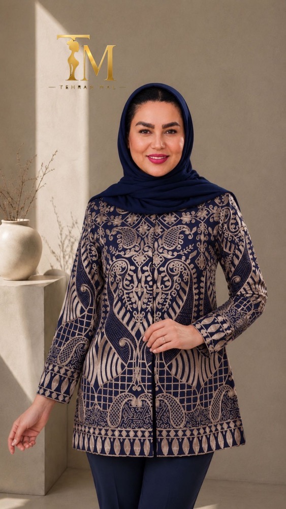 مانتو مجلسی سوزن دوزی هندی فاخر