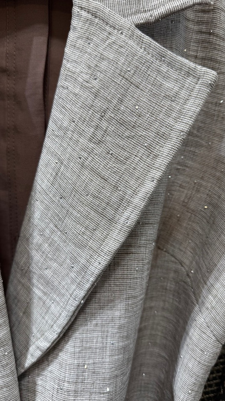 کت پشت دکمه دو رنگ شاین دار