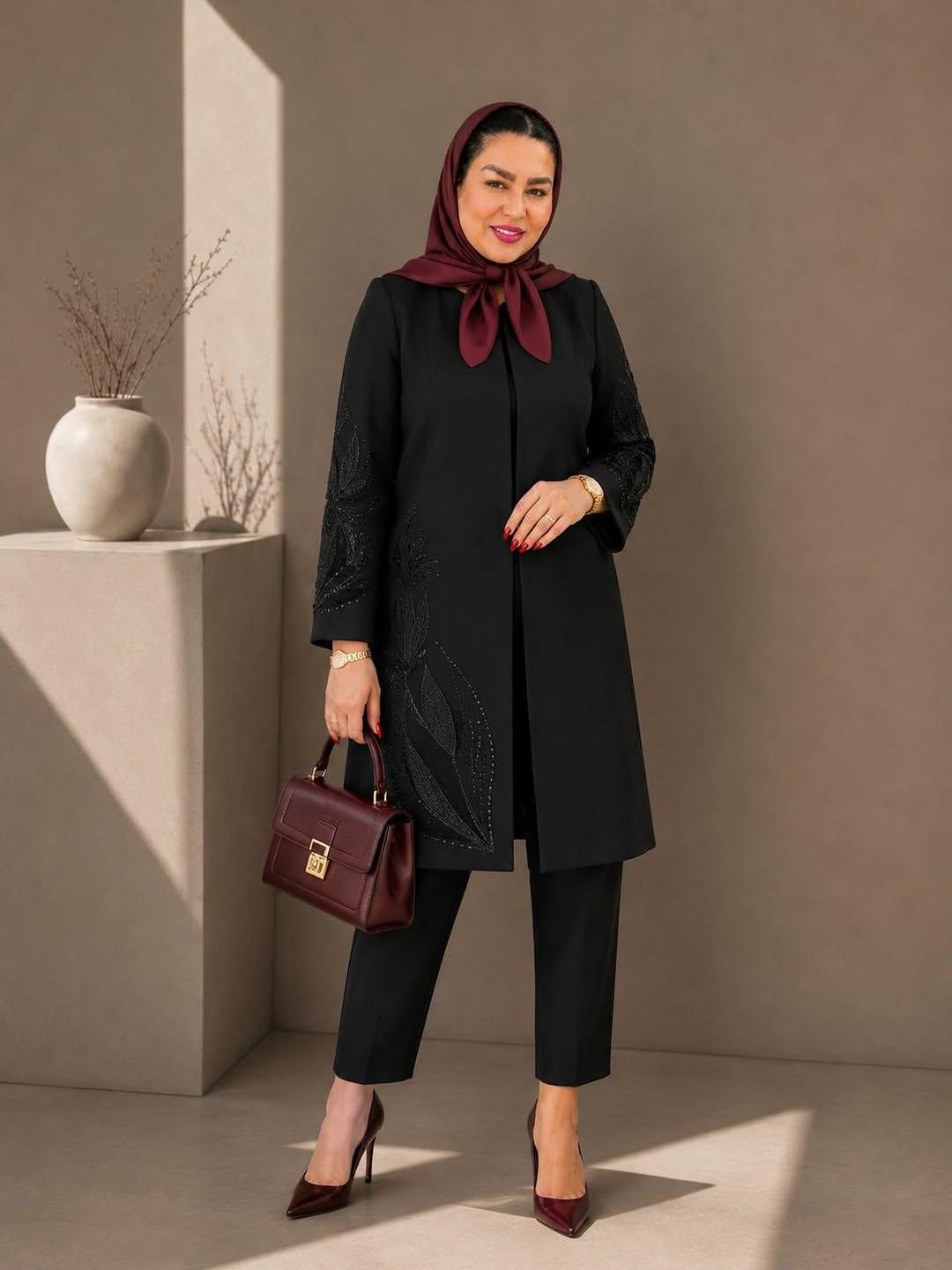 مانتو کرپ مروجت جواهر دوزی